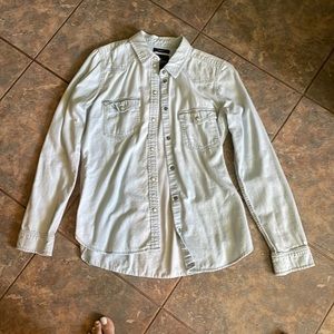 Denim button down